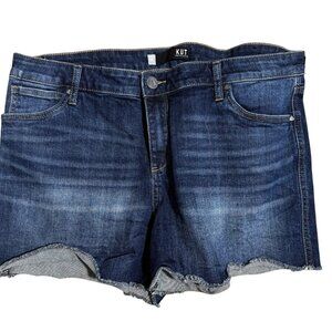 Kut From The Kloth Women's 16 Shorts Gidget Fray Short blue denim short